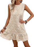 Premium Ruffle Hem Smocked Mini Dress